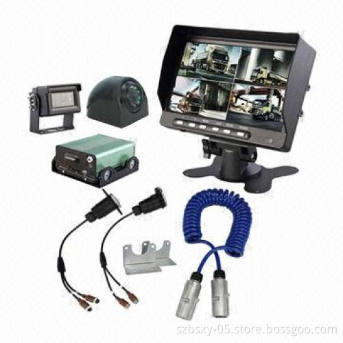 Car Mobile HDD DVR Recorder System with Night Vision Camera Trailer Cables for Horse Trucks